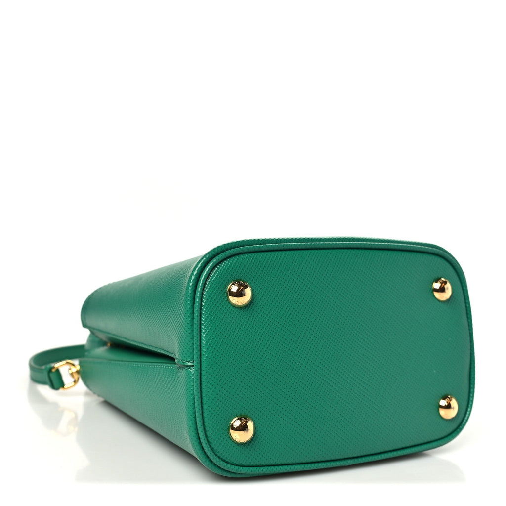 Saffiano Cuir Calfskin Small Panier Bucket Bag Mango