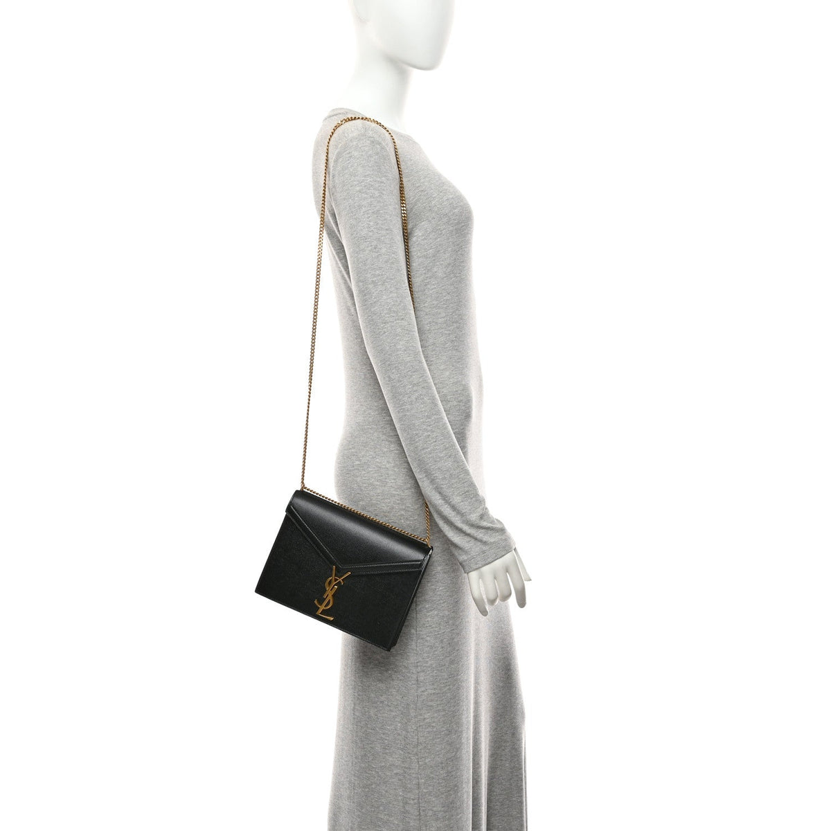 Grain De Poudre Monogram Cassandra Clasp Bag Black