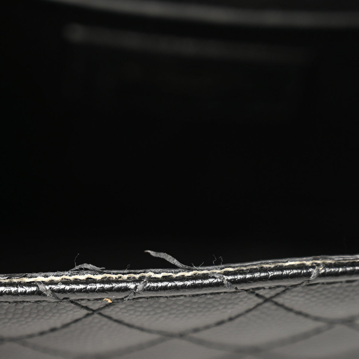 Grain De Poudre Textured Mixed Matelasse Triquilt Medium Monogram Monochrome Satchel Black