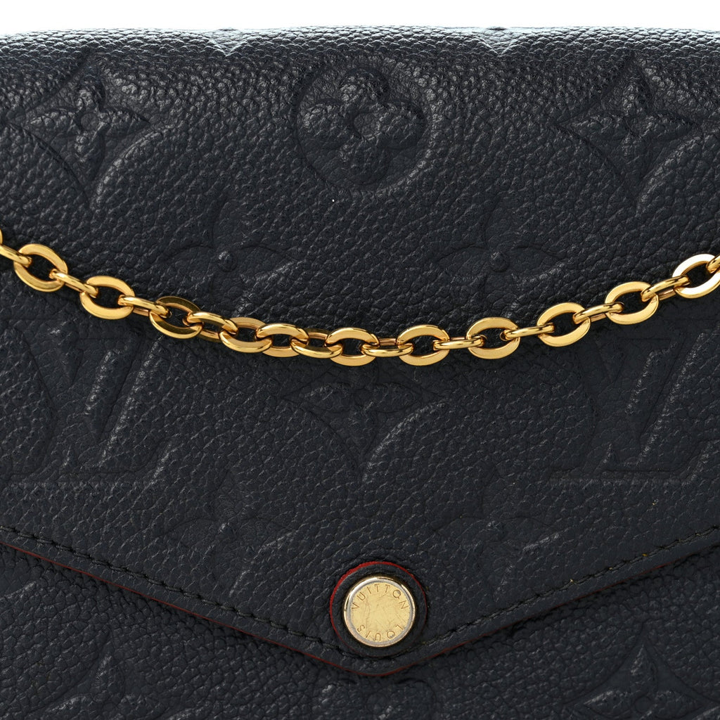Empreinte Pochette Felicie Chain Wallet Marine Rouge