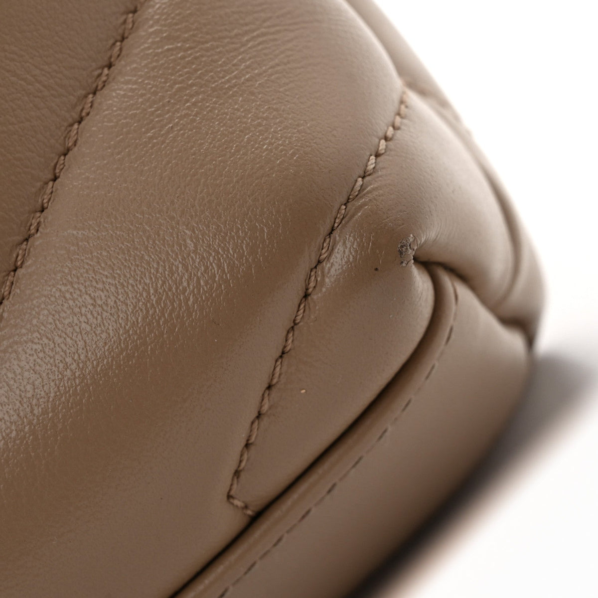 Calfskin Y Quilted Monogram Toy Loulou Crossbody Bag Dark Beige