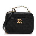 Caviar Quilted Small Pick Me Up Vanity Case Black