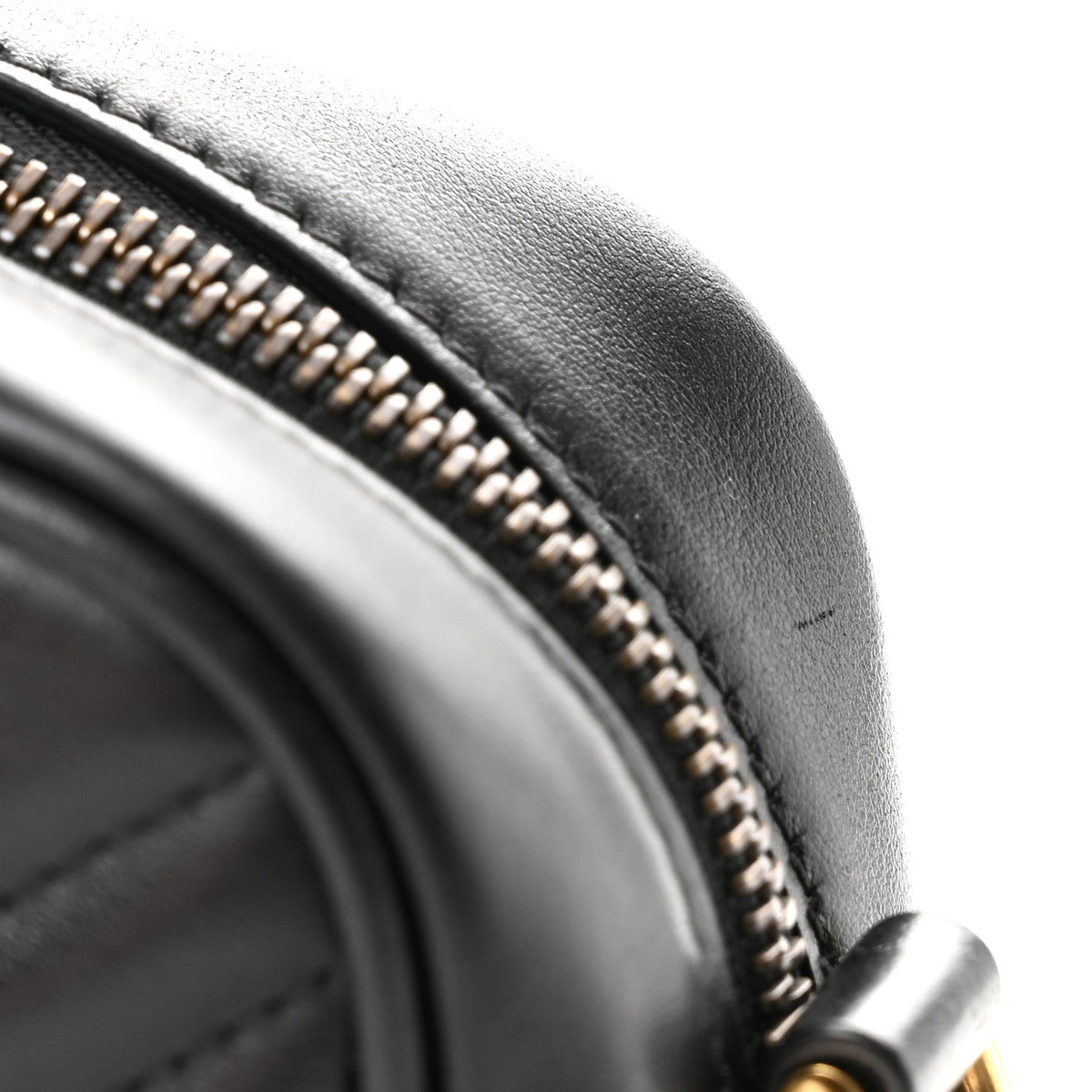 Calfskin Matelasse Mini GG Marmont Chain Shoulder Bag Black