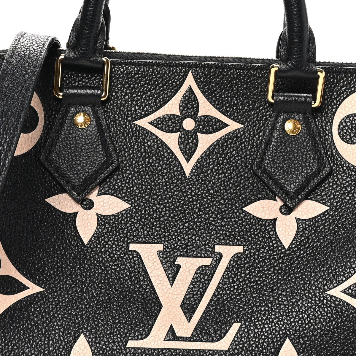 Empreinte Monogram Giant Speedy Bandouliere 25 Black Beige