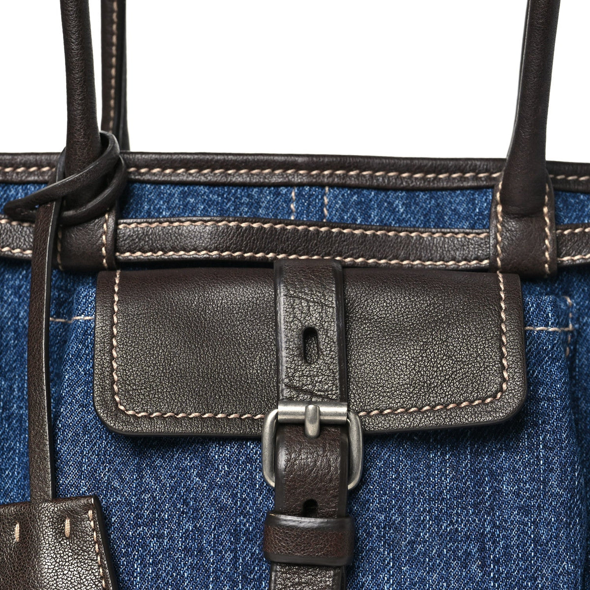 Denim Buffalo Triangle Medium Bonnie Shoulder Bag  Blue Caffe