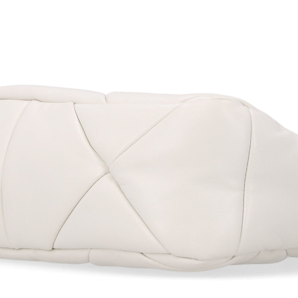 Nappa Triangle Quilted Patchwork System Bag Bianco