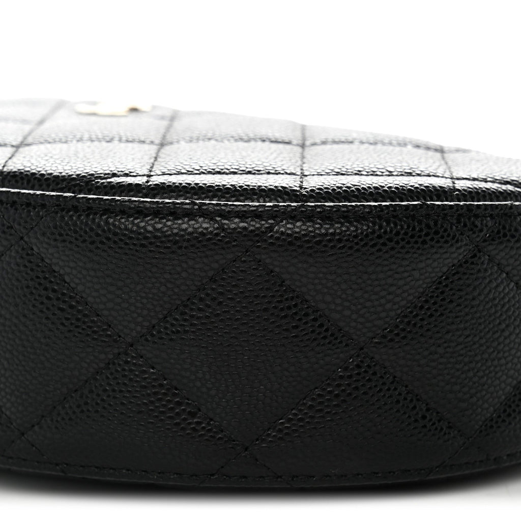Caviar Quilted Other Shape With Chain Black