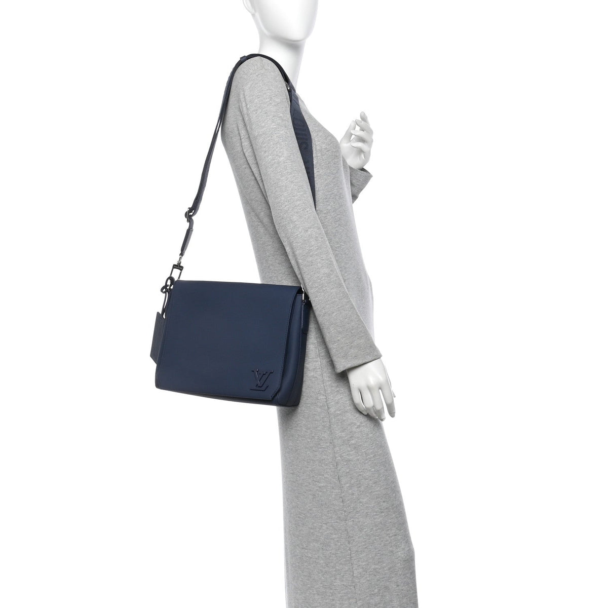 Calfskin Aerogram Takeoff Messenger Blue