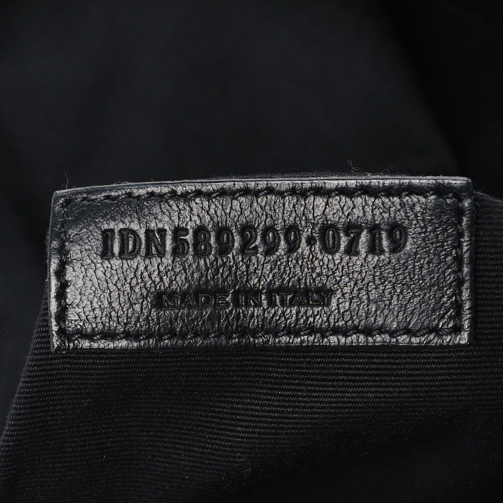 Vintage Lambskin Chevron Monogram Medium Nolita Black