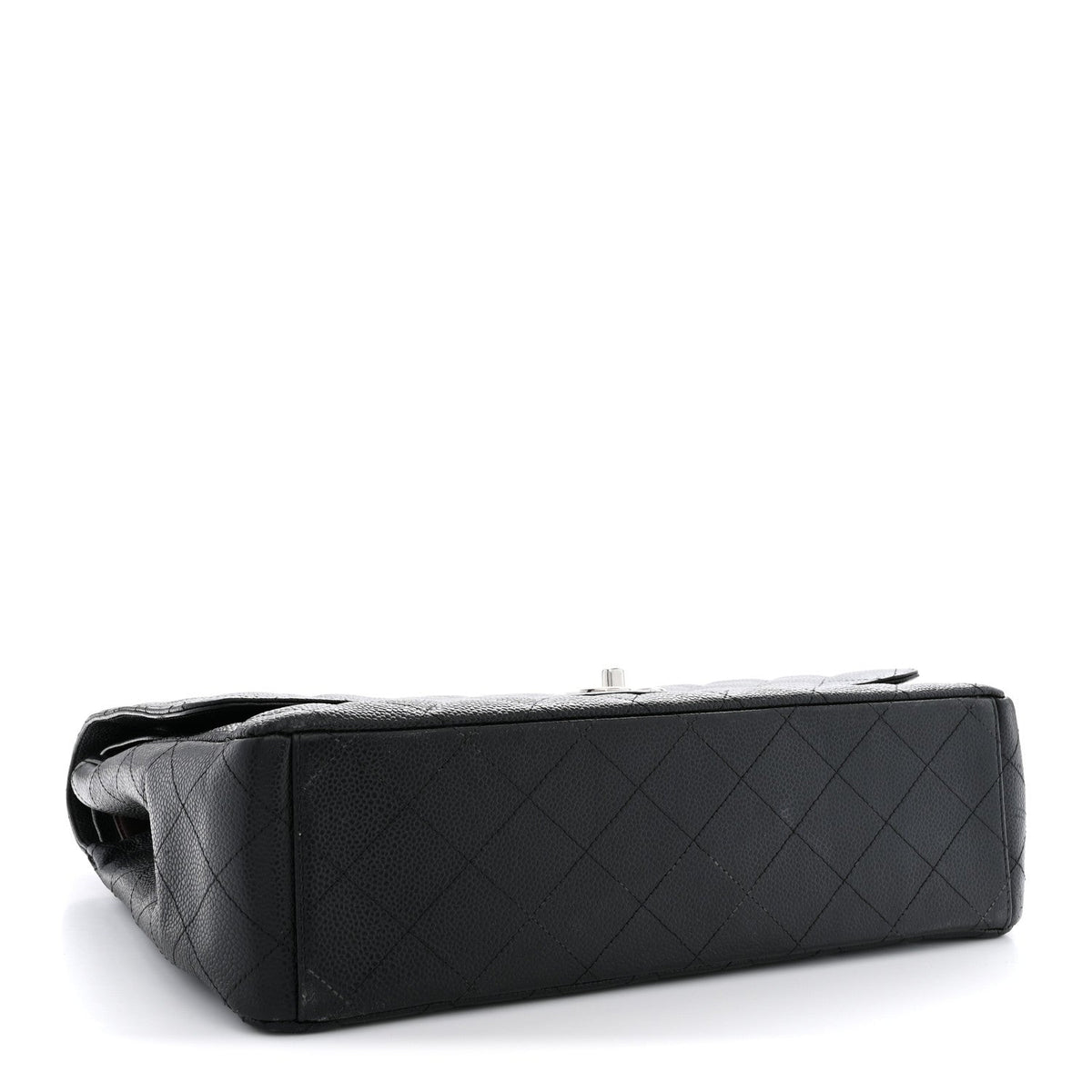 Caviar Quilted Maxi Double Flap Black