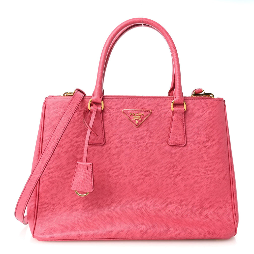 Saffiano Medium Galleria Double Zip Tote Peonia