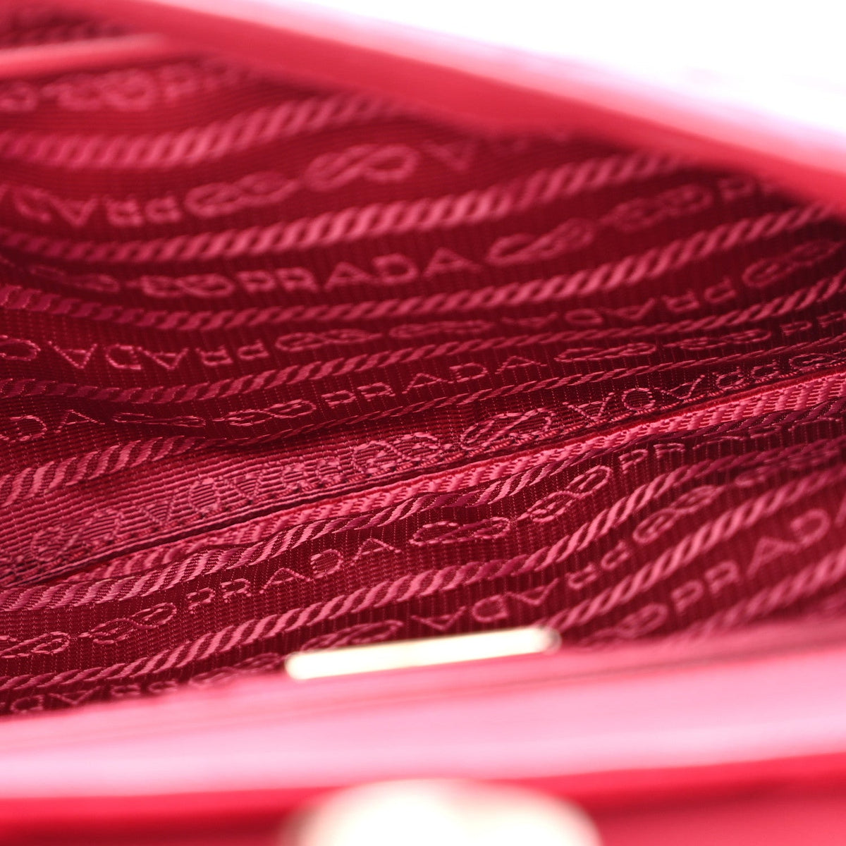 Tessuto Nylon Impuntura Flap Chain Bag Ibisco