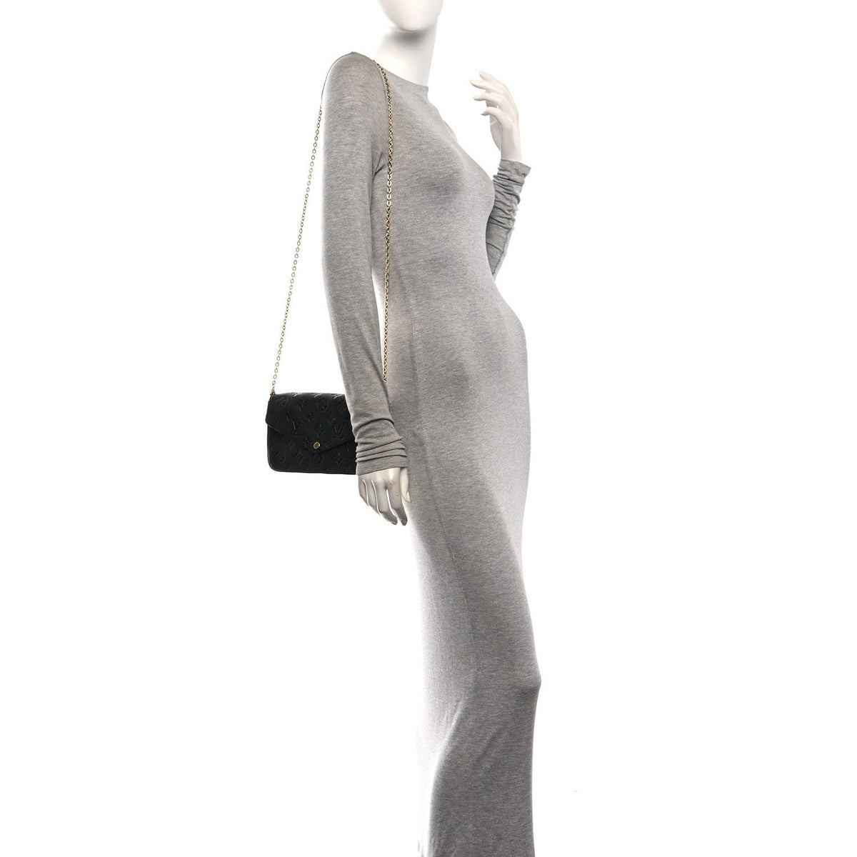 Empreinte Pochette Felicie Chain Wallet Black