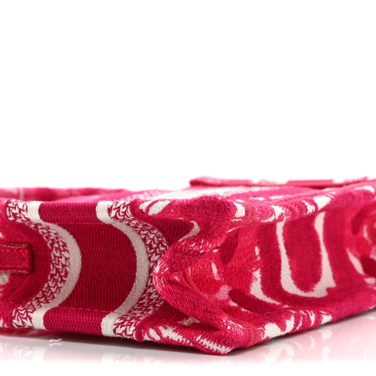 Canvas Embroidered Tie Dye Mini Book Tote With Strap  Pink
