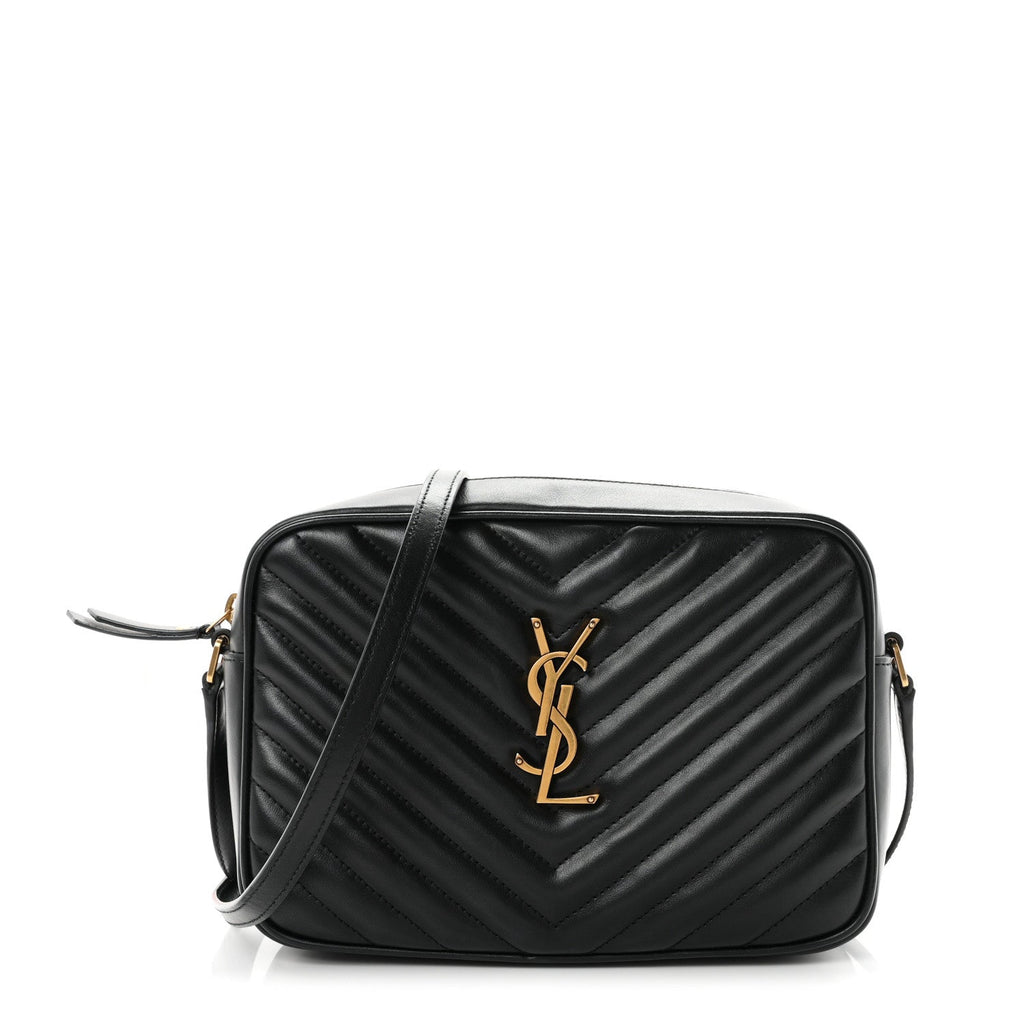 Calfskin Matelasse Monogram Lou Camera Bag Black