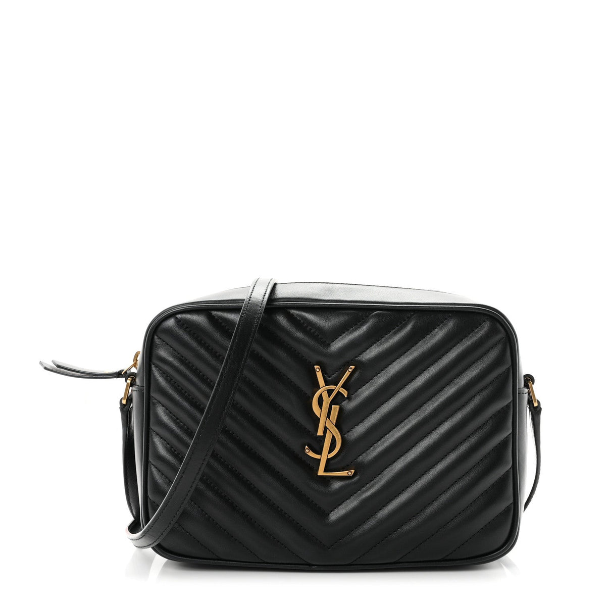 Calfskin Matelasse Monogram Lou Camera Bag Black