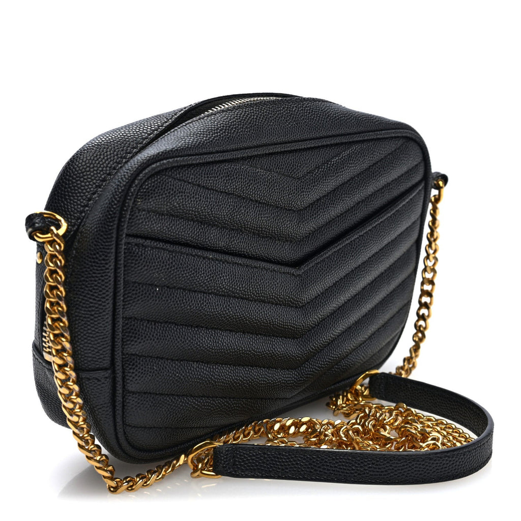 Grain De Poudre Matelasse Monogram Mini Lou Camera Bag Black