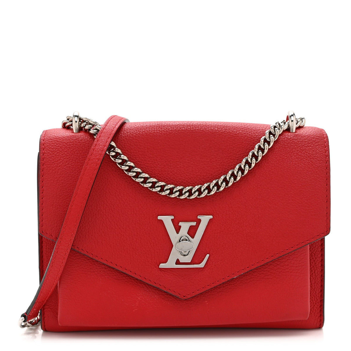 Soft Calfskin Mylockme Chain Bag BB Rubis