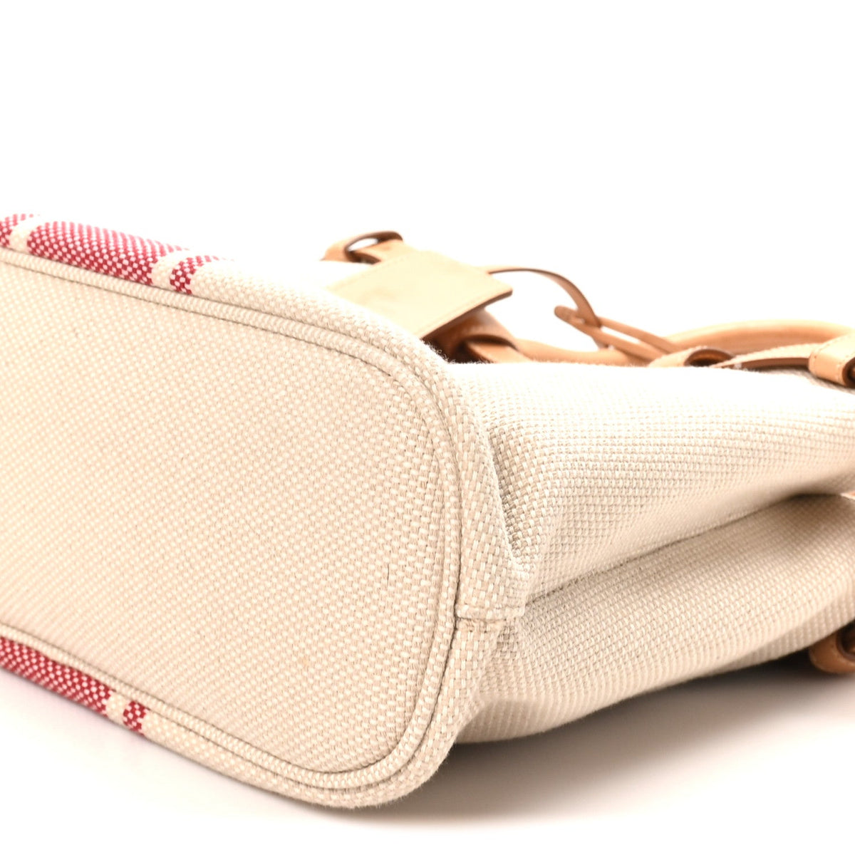 Canapa Vitello Small Buckle Bag Tan Red