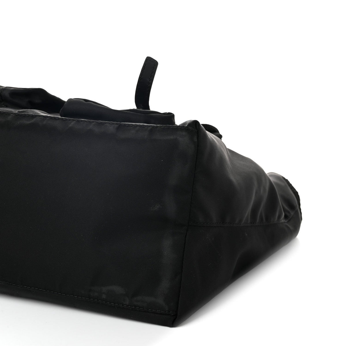 Nylon Front Pockets Tote Black
