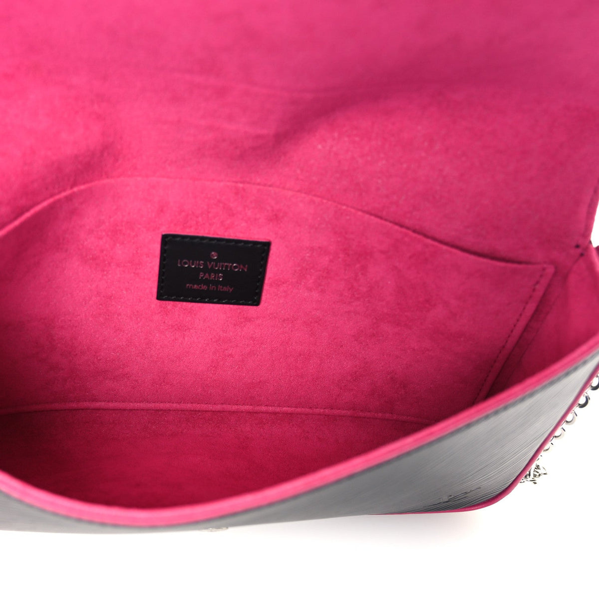 Epi Pochette Felicie Black Hot Pink