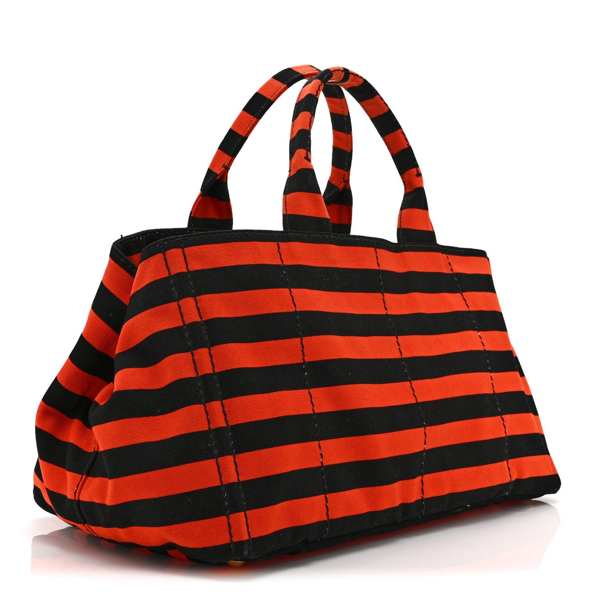 Canapa Striped Tote Arancio