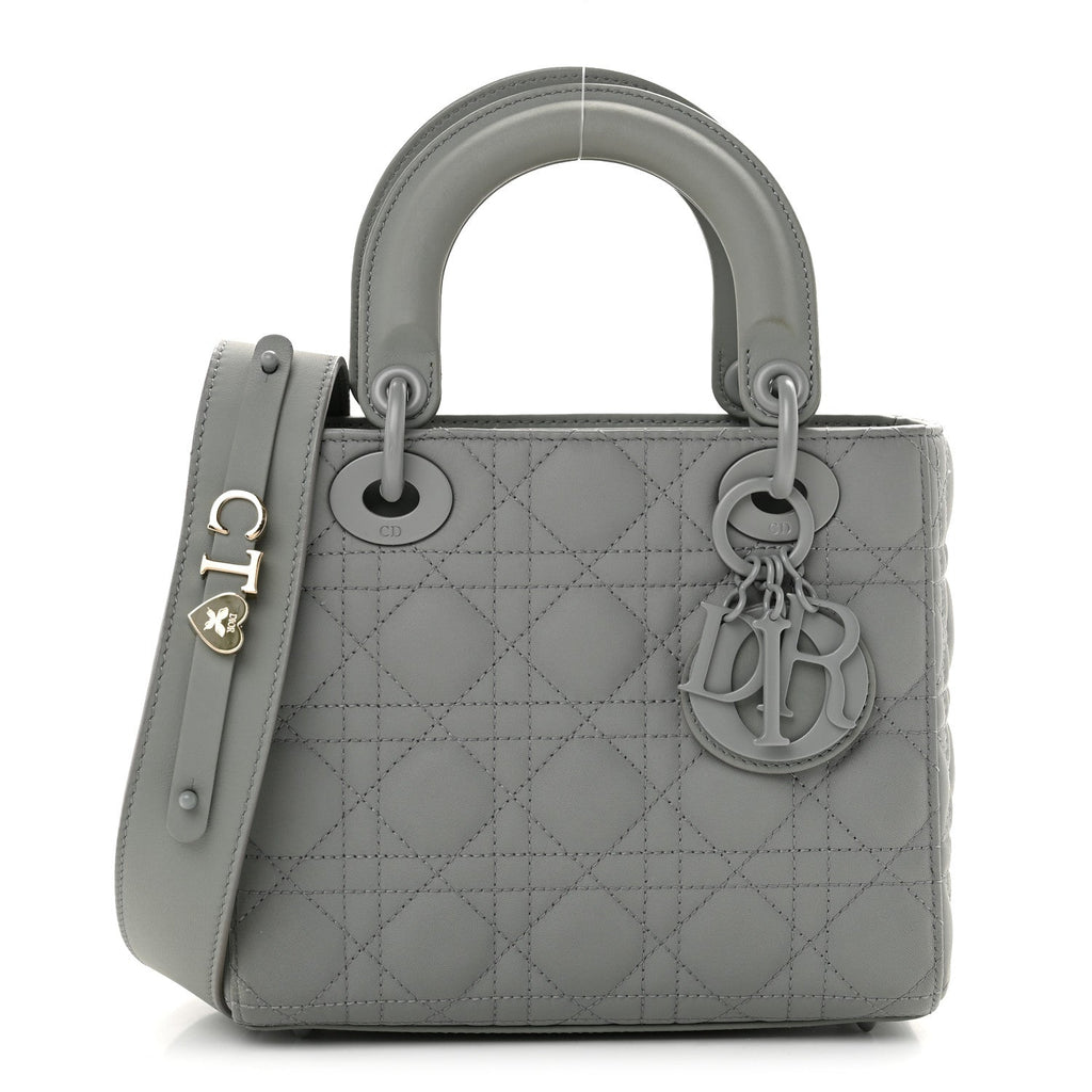 Ultra Matte Calfskin Cannage Small My ABCDior Lady Dior Grey