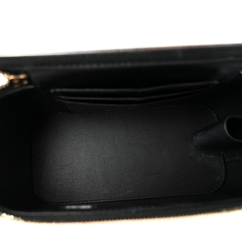 Tweed Pearl Crush Small Vanity Case With Chain Pink Multicolor