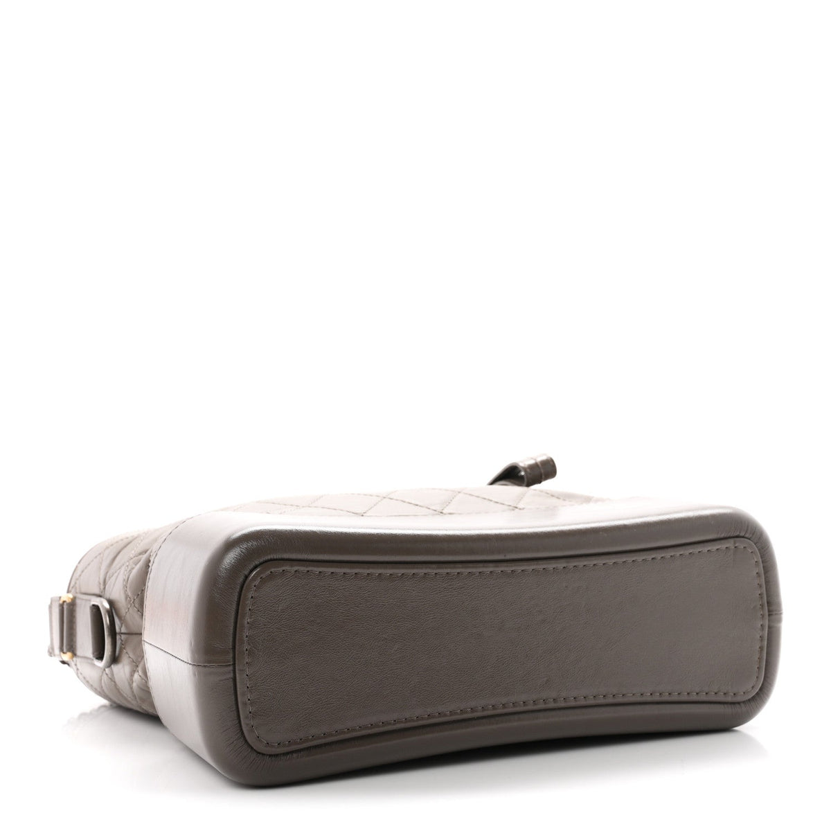 Aged Calfskin Quilted Medium Gabrielle Hobo Grey