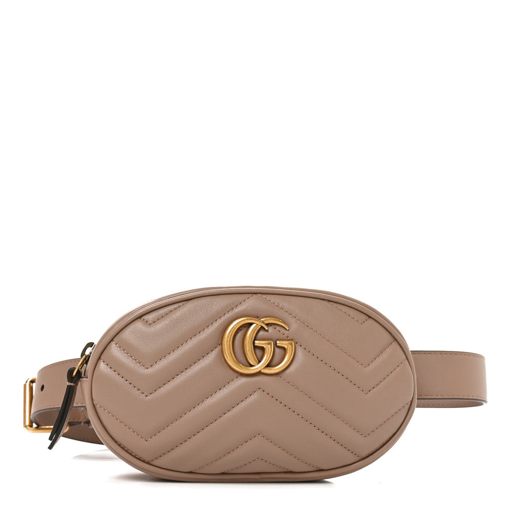 Calfskin Matelasse GG Marmont Belt Bag 75 30 Porcelain Rose