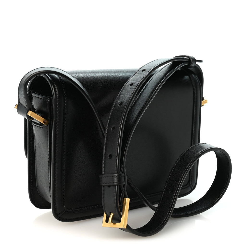 Smooth Calfskin Small Solferino Satchel Black