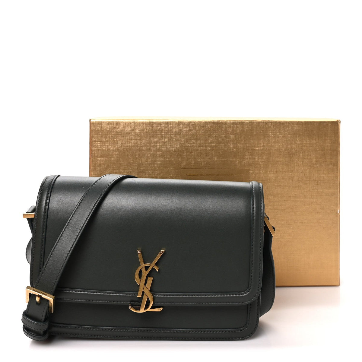 Box Calfskin Monogram Medium Solferino Satchel Vert Fonce