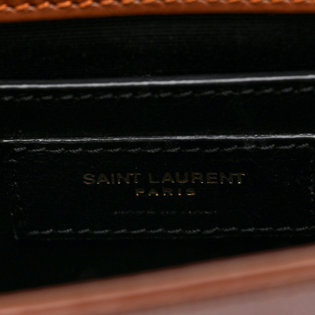 Patent Small Monogram Kate Satchel Chataigne