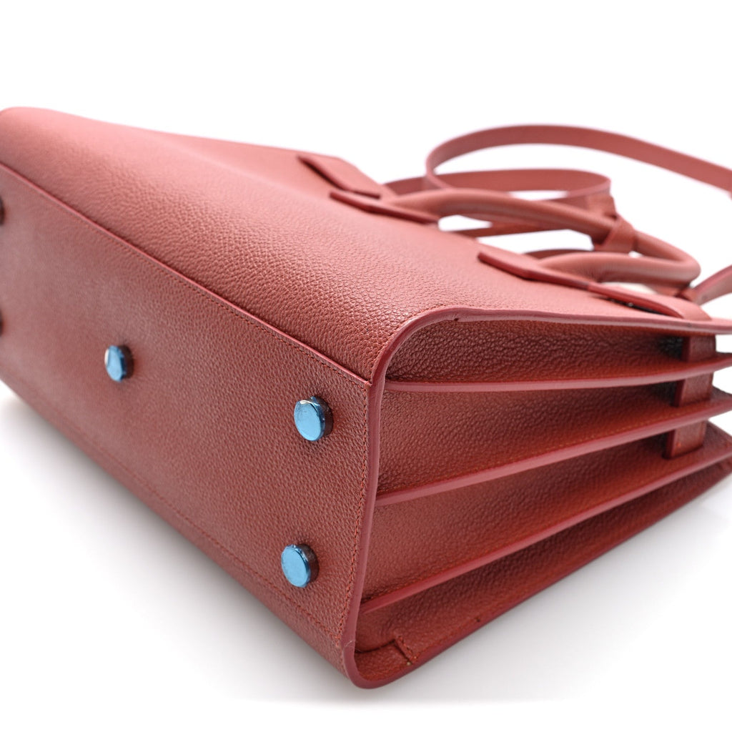 Grained Calfskin Topstich Baby Sac De Jour Mystic Rose