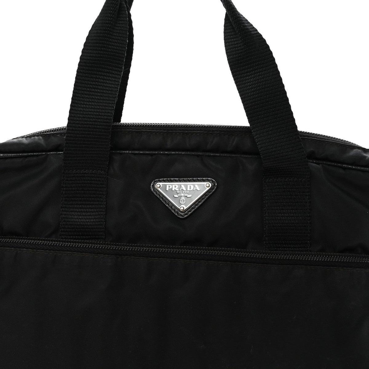 Saffiano Tessuto Nylon Small Briefcase Black