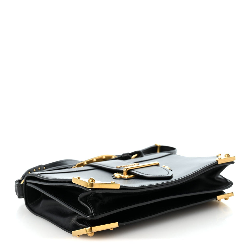 City Calf Saffiano Large Cahier Bag Black