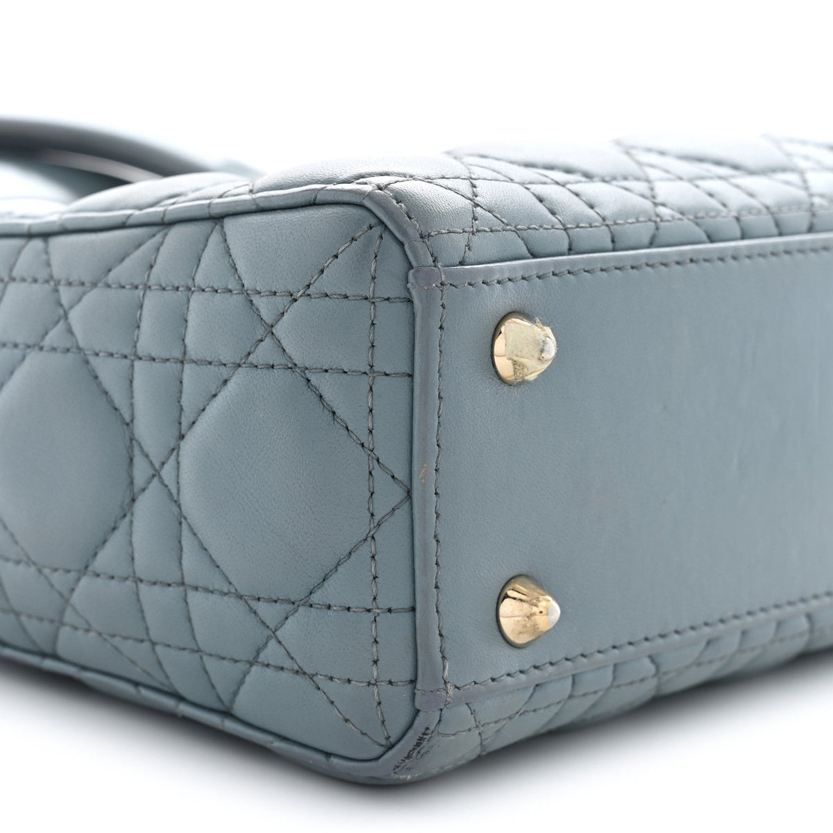Lambskin Cannage Small Lucky Badges My Lady Dior Cloud Blue