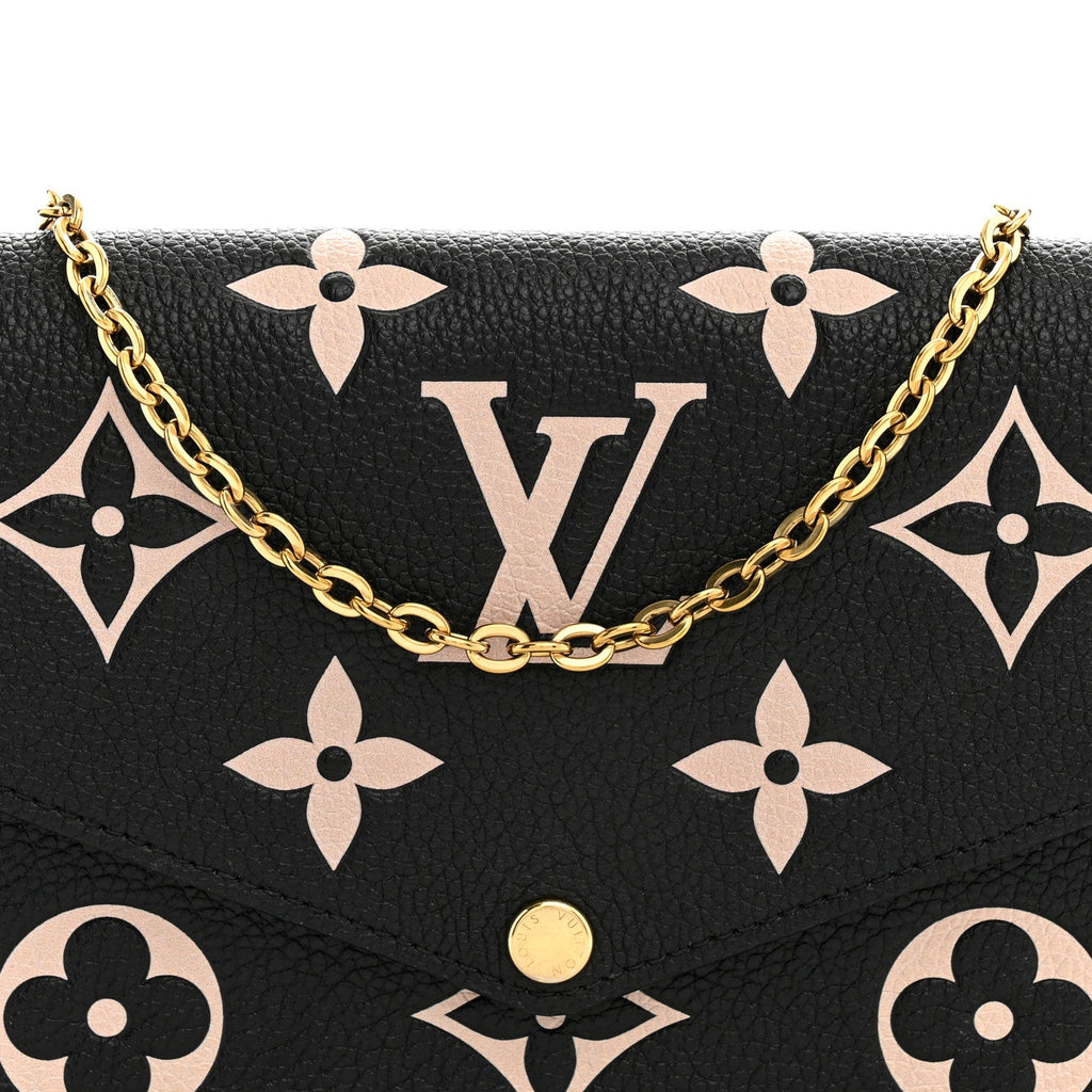 Empreinte Monogram Giant Felicie Pochette Black Beige