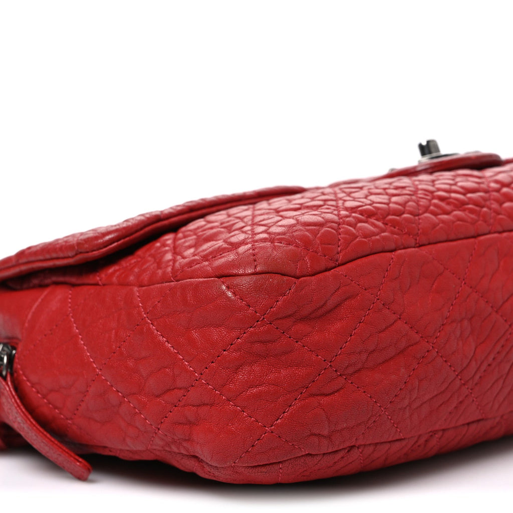 Sheepskin Quilted Jumbo Easy Flap Dark Pink