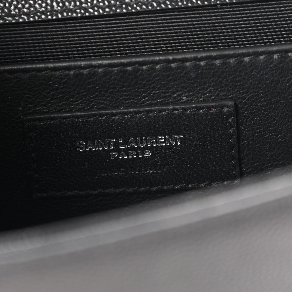 Grain De Poudre Medium Classic Monogram Kate Satchel Black