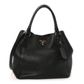 Vitello Daino Tote Black