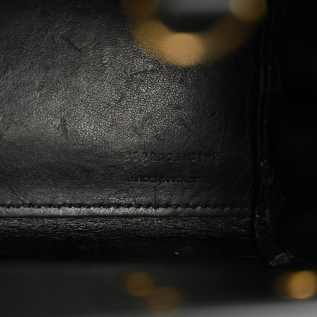 Calfskin Crocodile Embossed Nano Sac De Jour Black