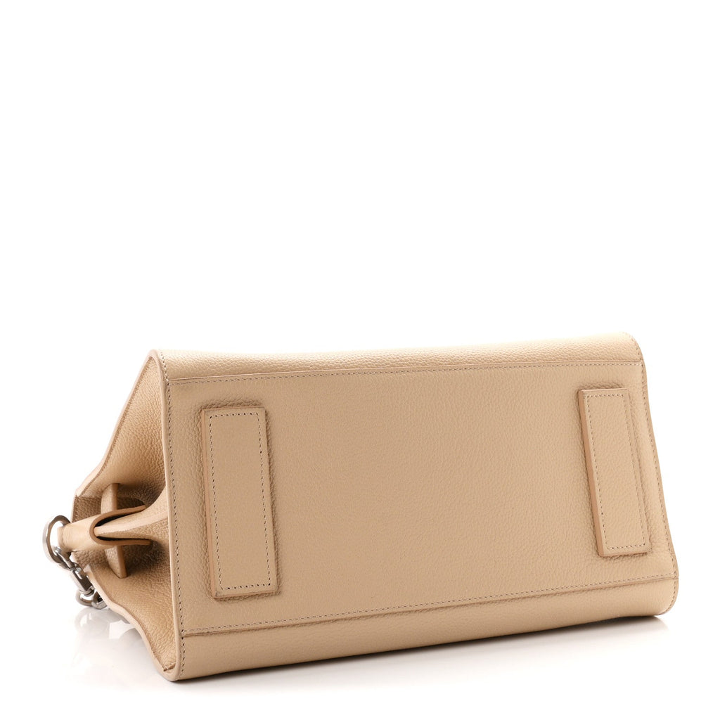 Grained Calfskin Baby Sac De Jour Souple Dark Beige