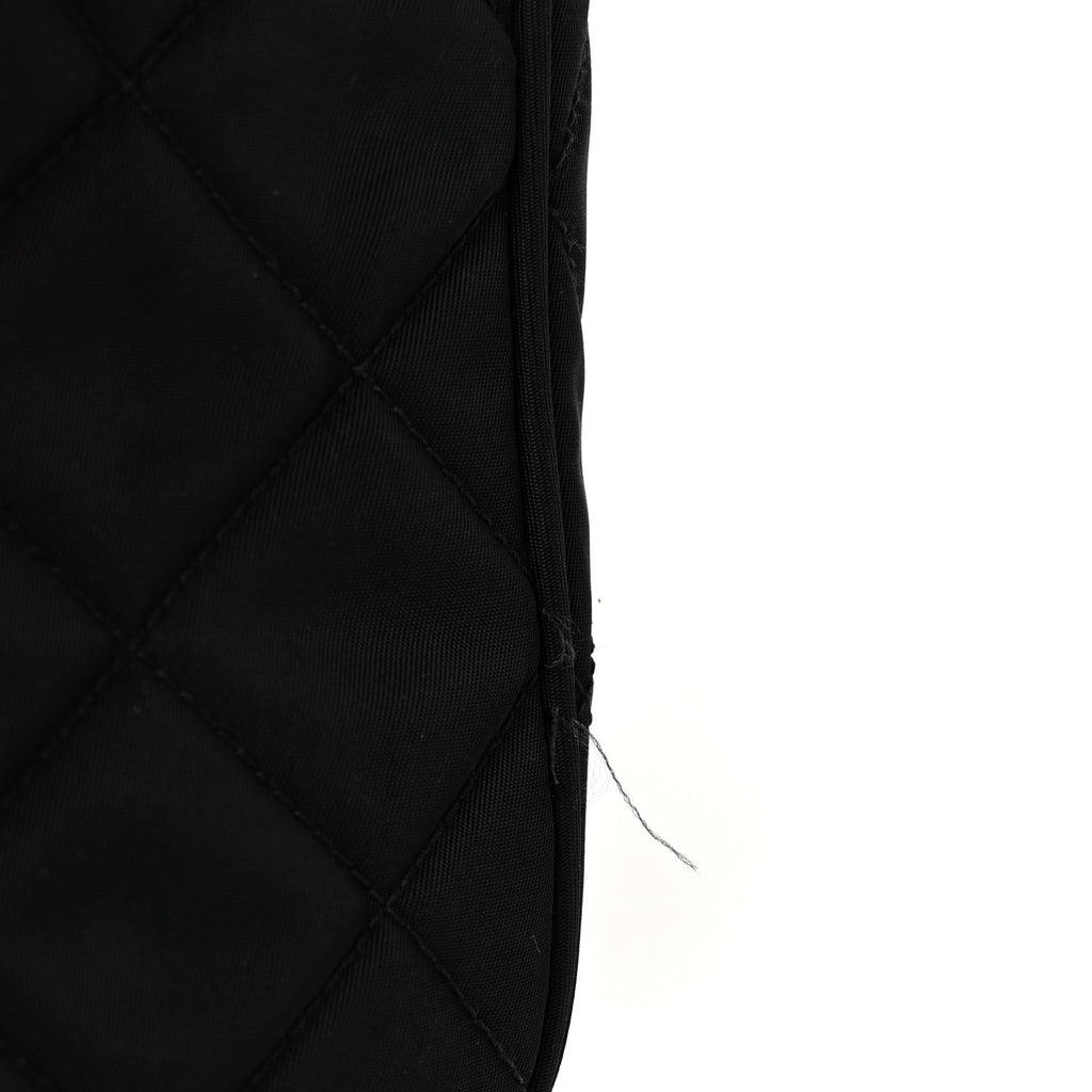 Tessuto Nylon Stitched Shoulder Bag Black