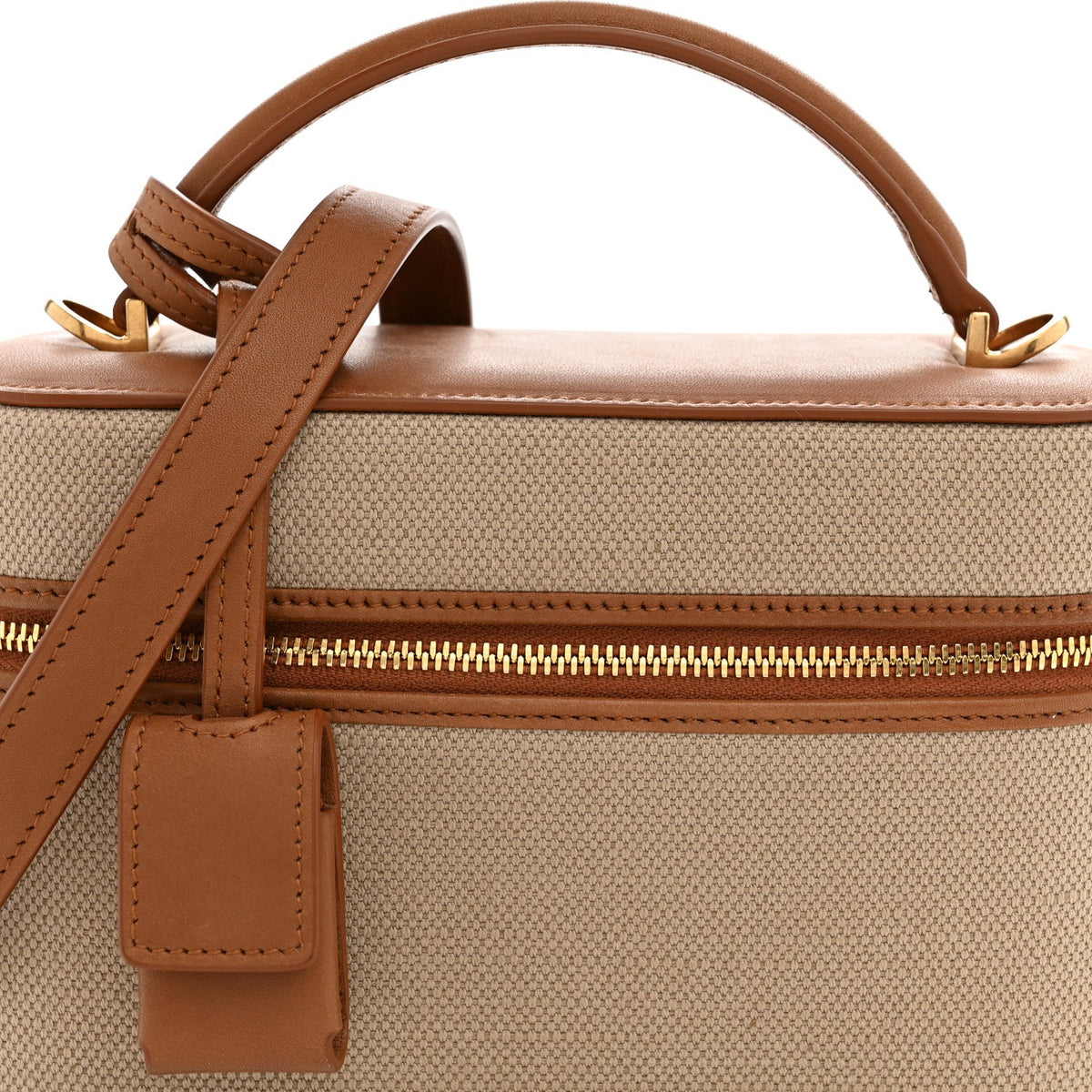 Canvas Calfskin Mini Gaby Vanity Case  Desert Dust Brick