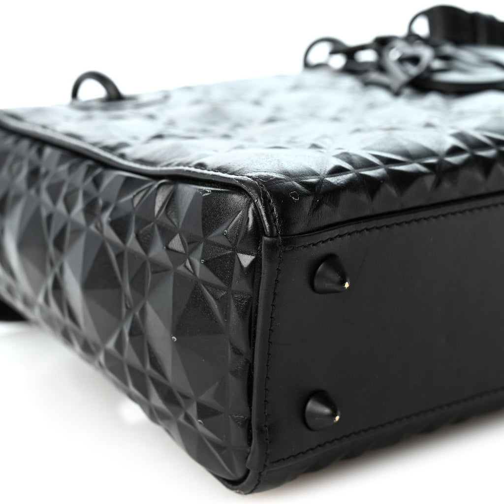 Calfskin Cannage Diamond Small My ABCDior Lady Dior Black