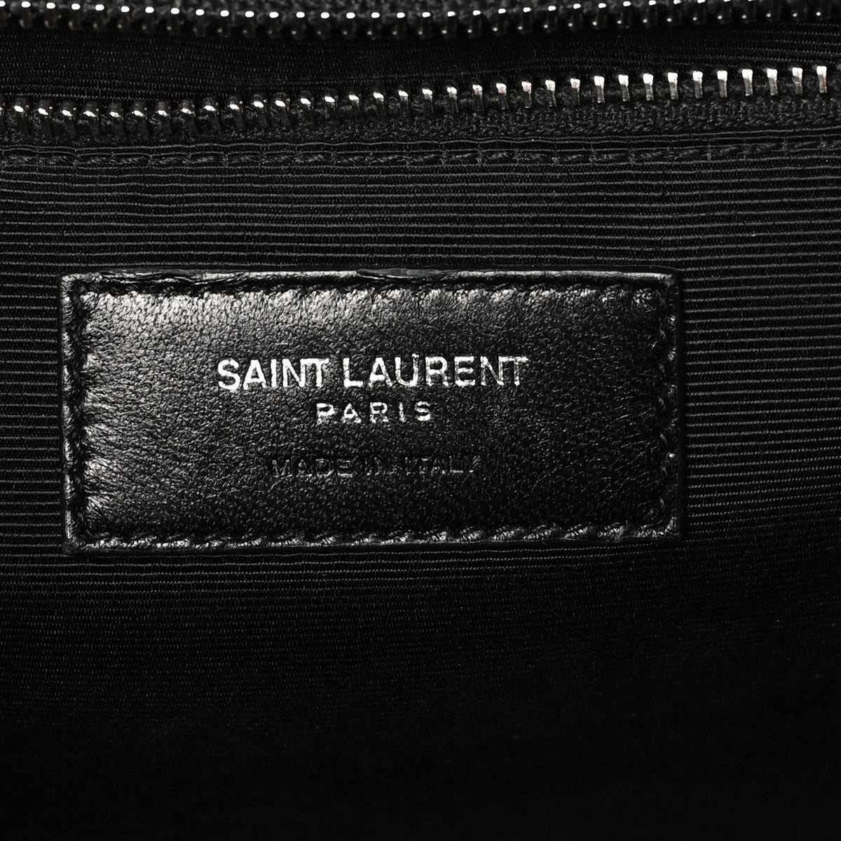 Grain De Poudre Textured Mixed Matelasse Large Triquilt Monogram Satchel Black