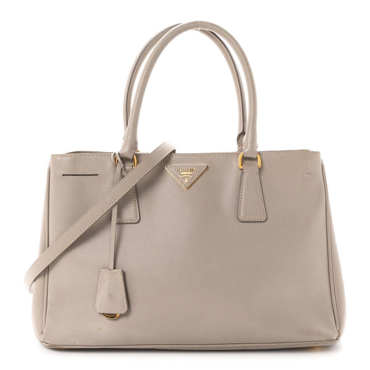 Saffiano Lux Medium Tote Argilla