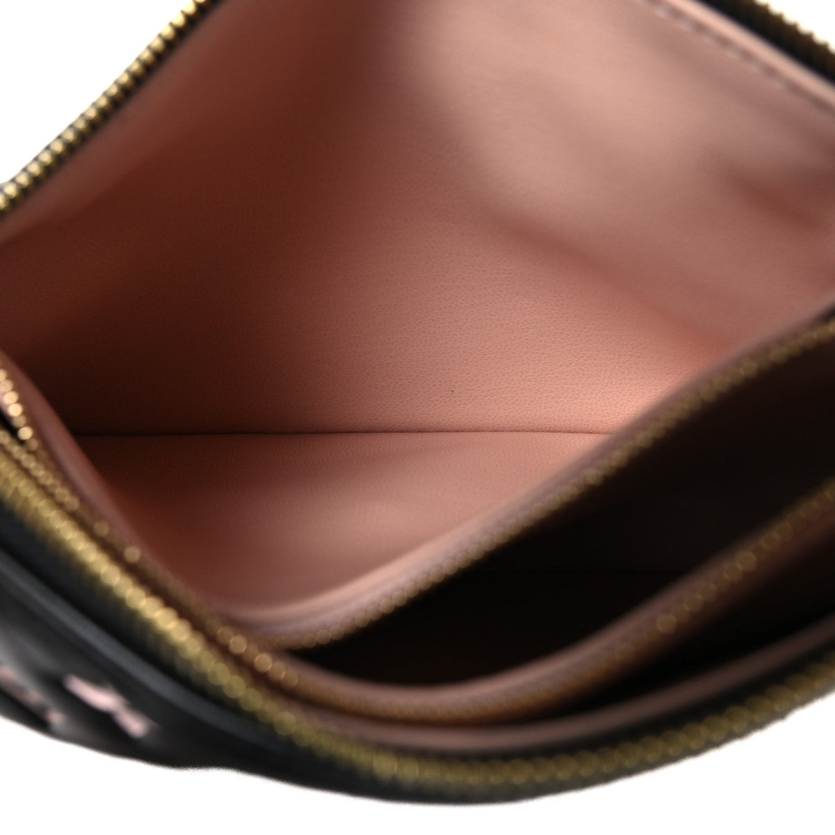 Lambskin Embossed Monogram LV Ski Coussin BB Black Rose