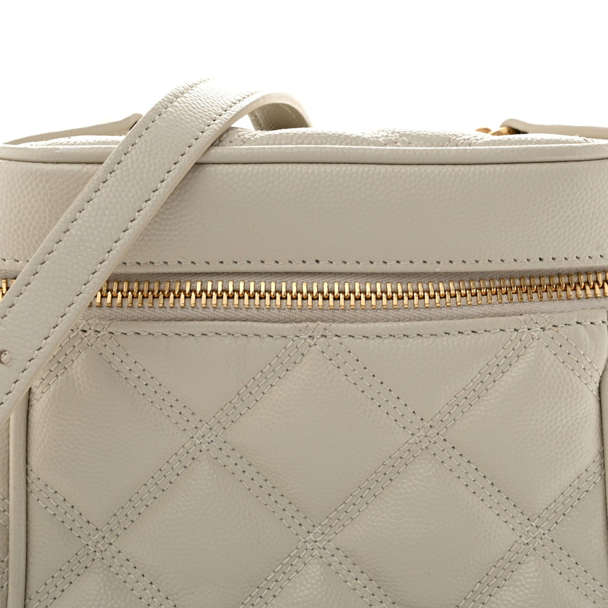 Grain de Poudre Quilted 80's Vanity Bag Crema Soft